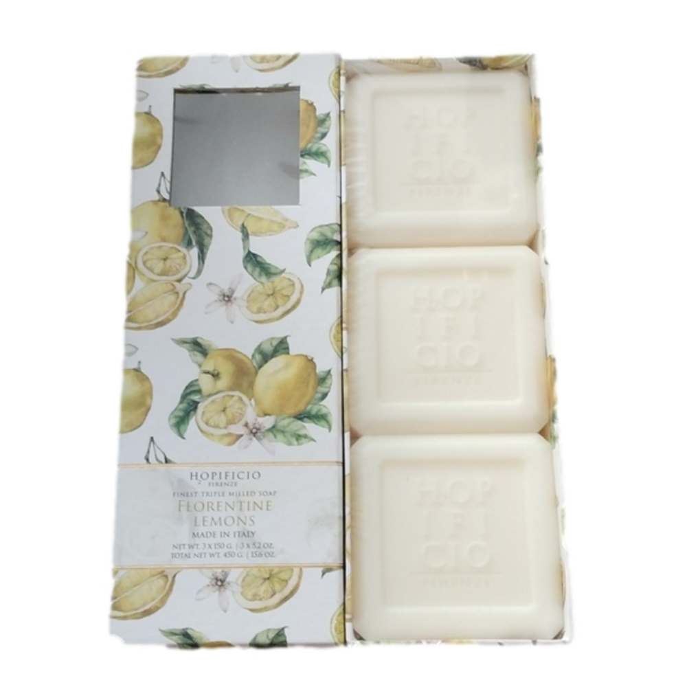 Hopificio Firenze Triple Milled Soap, Florentine Lemons, set of 3 bars